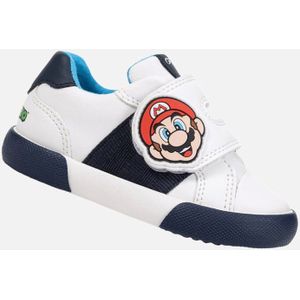 Geox - Gisli C - Sneakers - Marineblauw - Leer - Oranje Accenten