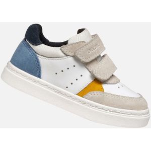 GEOX - NASHIK - Sneakers - Wit/Lichtblauw - Nappa/Suède