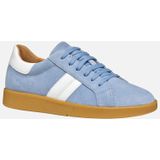 GEOX MELEDA Sneakers - Lichtblauw/Wit - Suède en Lederlook