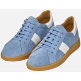 GEOX MELEDA Sneakers - Lichtblauw/Wit - Suède en Lederlook
