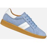 GEOX MELEDA Sneakers - Lichtblauw/Wit - Suède en Lederlook