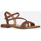 GEOX - SOZY PLUS - Sandalen - TABAK/LICHTGOUD - Leer/Metallic Leer