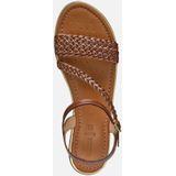 GEOX - SOZY PLUS - Sandalen - TABAK/LICHTGOUD - Leer/Metallic Leer