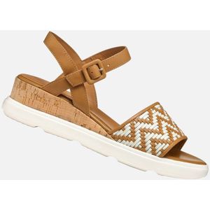 GEOX PISA Sandalen - Tabak/Melkwit - Leer