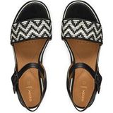 GEOX - GARDENIA - Sandalen - Zwart/Melkwit - Leer