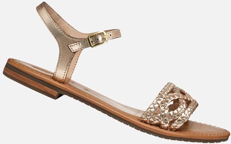 GEOX - SOZY S - Sandalen - Licht Goud - Metallic Leer