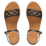 Geox D Sozy S A Slide Sandalen, voor dames, zwart, 36,5 EU, zwart, 36.5 EU