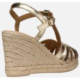 Geox - Gelsa - Sandalen - Metallic - Leer - Sleehak van Jute
