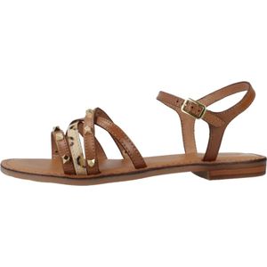 GEOX - D MADDALUSIAC - Sandalen - Bruin - Leer
