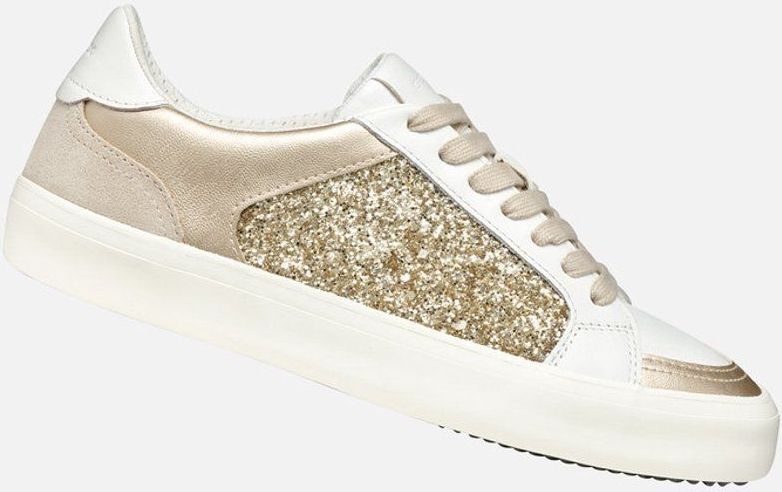 Geox - Emmeleny - Sneakers - Lichtgrijs - Nappaleer