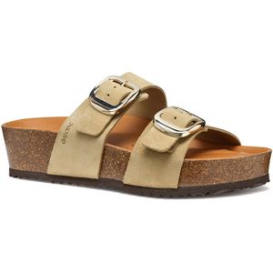 GEOX - Brionia - Leren Muiltjes - Kastanje - Leer