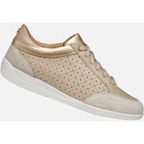GEOX MYRIA Sneakers - Lichte Taupekleur - Lederlook - Suède