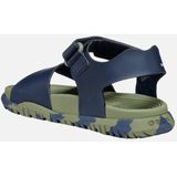 GEOX - FUSBETTO - Sandalen - Marineblauw/Legergroen - Lederlook