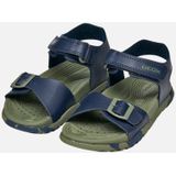 GEOX - FUSBETTO - Sandalen - Marineblauw/Legergroen - Lederlook