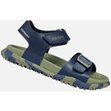 GEOX - FUSBETTO - Sandalen - Marineblauw/Legergroen - Lederlook