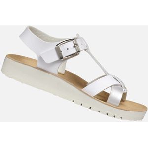 GEOX - COSTAREI - Sandalen - Wit/Zilver - Lederlook