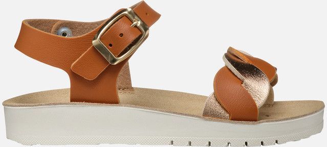 GEOX - SANDAAL COSTAREI - Sandalen - Biscuit/Rozegoud - Lederlook