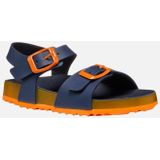GEOX - GHITA - Sandalen - Marineblauw/Oranje - Lederlook - Ademend