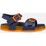 GEOX - GHITA - Sandalen - Marineblauw/Oranje - Lederlook - Ademend