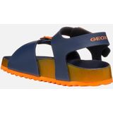 GEOX - GHITA - Sandalen - Marineblauw/Oranje - Lederlook - Ademend