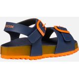 GEOX - GHITA - Sandalen - Marineblauw/Oranje - Lederlook - Ademend