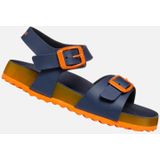 GEOX - GHITA - Sandalen - Marineblauw/Oranje - Lederlook - Ademend