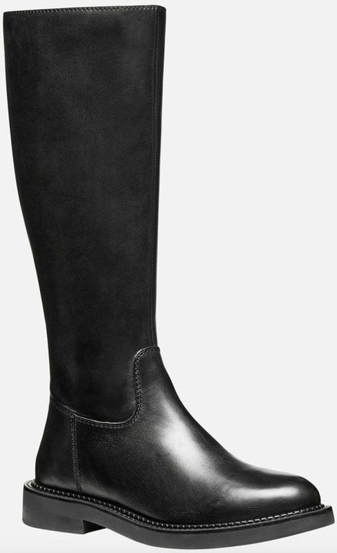 GEOX - Serilda - Kuitlaarzen - Zwart - Gevoerd - Ritszakken aan de zijkant