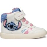 Geox - Gisly - Sneakers - Wit en Lichtblauw - Voor Meisjes