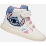 Geox - Gisly - Sneakers - Wit en Lichtblauw - Voor Meisjes