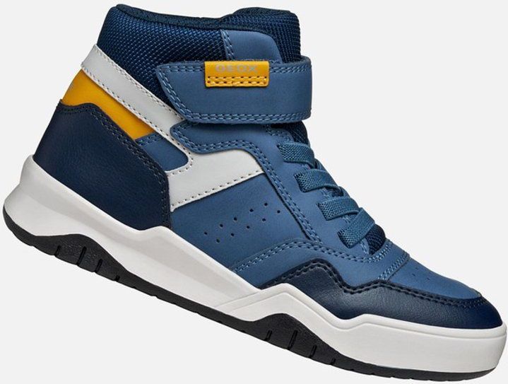 GEOX - Perth - Hoge Sneakers - Blauw/Grijs - Polyurethaan