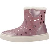 Geox - Nashik - Enkellaarsjes - Donkerbeige - Geweven Leer