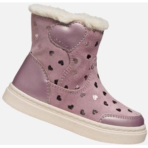 Geox - Nashik - Enkellaarsjes - Donkerbeige - Geweven Leer