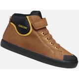 Geox - Gisli - Sneakers - Grijs - Gewaxt Leer - Nylon