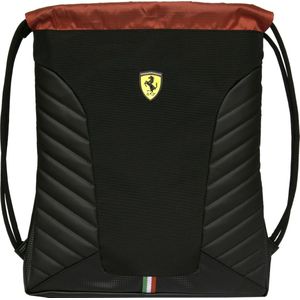 Ferrari Scuderia rugzak met trekkoord, zwart, zwart., Eén maat, rugtas
