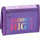 Rainbow High Portemonnee, Girls - 12,5 x 8,5 - Polyester - 12,5x8,5 - Paars