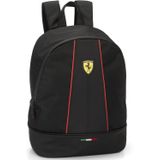 Ferrari Middelbare school rugzak voor middelbare school, middelbare school en basisschool, met grote vakken in het midden met ritssluiting en verstelbare schouderbanden, 28 x 40 x 15,5 cm, zwart