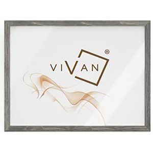 VIVAN Plexiglass E Retro Posterlijst, houtgrijs, beeldformaat 30 x 40 cm