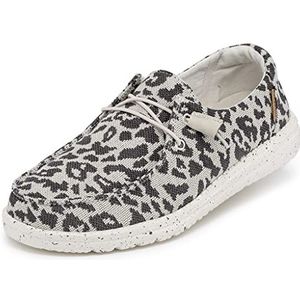 Hey Dude Wendy, MOC Toe Shoes dames, geweven cheetah grijs, 39 EU, Woven Cheetah Grey, 39 EU