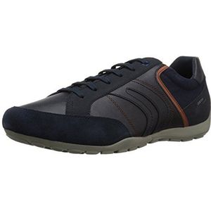 Geox Heren Ravex 1 Sneaker, marineblauw, 45 EU