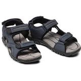 Geox - Strada - Sandalen - Zwart - Leer