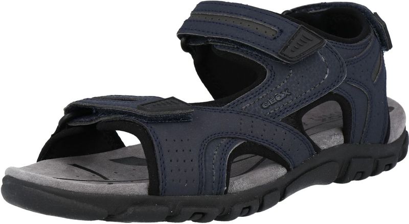 Geox - Strada - Sandalen - Zwart - Leer