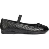 Geox - Plie - Ballerina's - Zwart - Rubber - Ademend