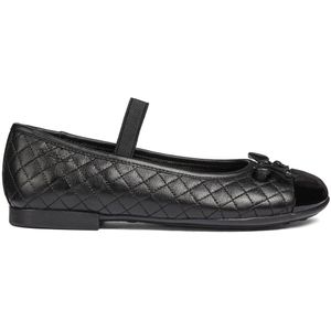 Geox - Plie - Ballerina's - Zwart - Rubber - Ademend