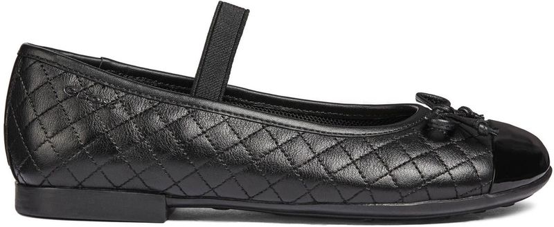 Geox - Plie - Ballerina's - Zwart - Rubber - Ademend