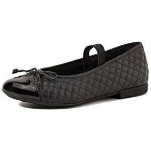 Geox - Plie - Ballerina's - Zwart - Leer