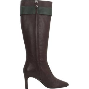 Geox - D Vivyanne - Kuitlaarzen - Bruin - Leer - Hoge Hak