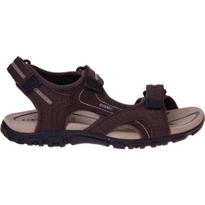 Geox - Strada - Sandalen - Bruin/Zandkleur - Klittenbandsluiting - Leer
