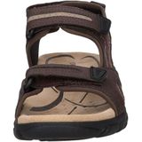 Geox - Strada - Sandalen - Bruin/Zandkleur - Klittenbandsluiting - Leer