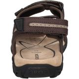 Geox - Strada - Sandalen - Bruin/Zandkleur - Klittenbandsluiting - Leer