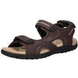 Geox - Strada - Sandalen - Bruin/Zandkleur - Klittenbandsluiting - Leer